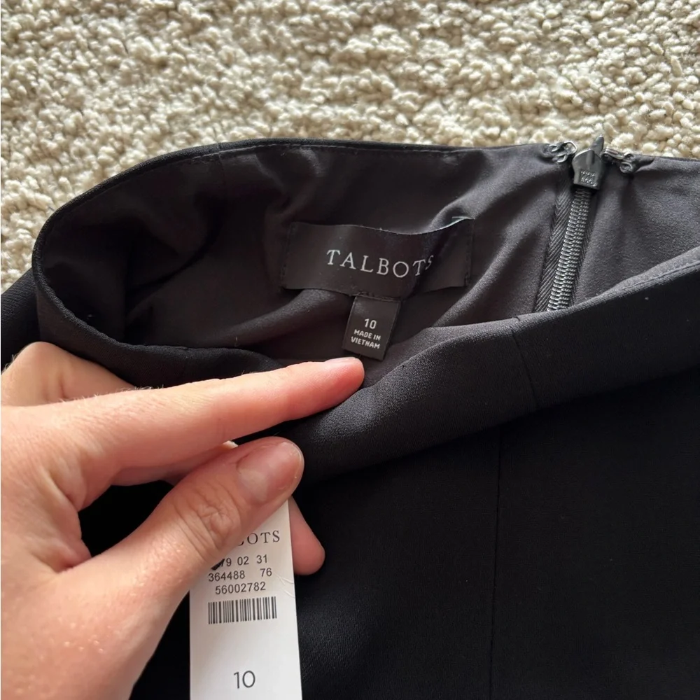 Talbots Black Midi Pencil Skirt Women’s Size 10 NWT Career Office Capsule